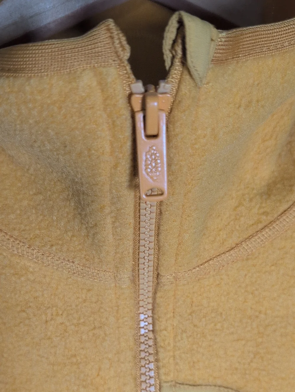 Free People (YELLOW) Sleeveless Fleece Vest in Mustard - Zip Front - Picture 4 of 7